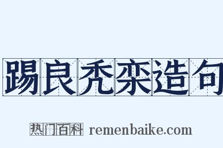 踢良秃栾造句是什么意思的图片